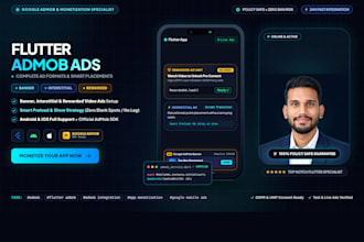 integrate admob banner, interstitial, rewarded ads in your flutter app