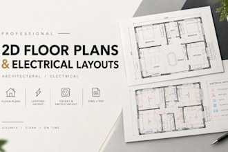 create 2d floor plans and electrical plans and layouts
