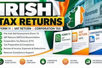 file your irish self assessment form 11, vat return and corporation tax