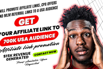 drive USA fb audience to affiliate link, mlm referral link referral link promo