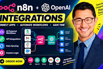 build n8n workflows to connect openai, google sheets, gmail and CRM tools