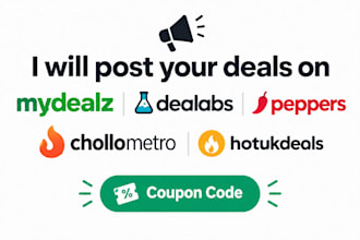 post your deals on mydealz dealabs peppers chollometro hotukdeals, coupon code
