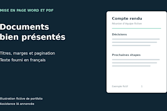 format your french word document with a clean layout and PDF
