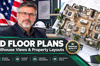 render 3d floor plan and dollhouse property layouts
