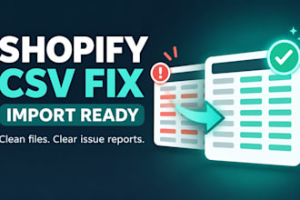 fix and clean your shopify product CSV for import