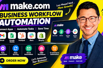 build makecom automation for CRM, email, lead capture and business tasks