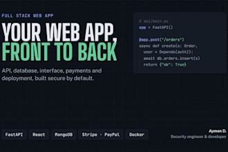 build a full stack web app with fastapi, react and mongodb
