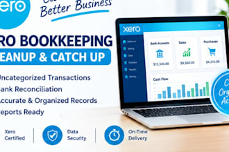 cleanup catch up xero bookkeeping uncategorized transactions bank reconciliation