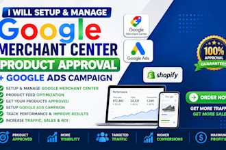 set up goggle merchant center and fix product feed errors