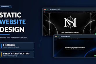 design a professional static business website