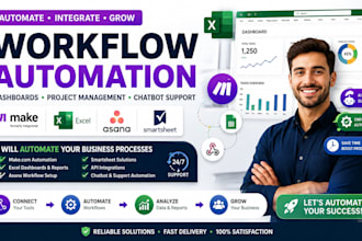 smartsheet excel dashboard make com automation asana workflow project management