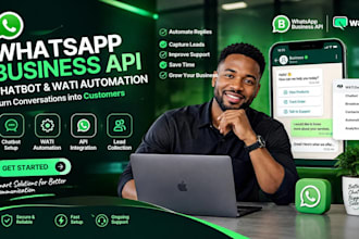 set up whatsapp business API, chatbot automation and wati