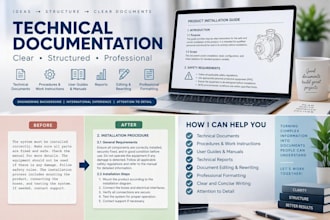 write and improve professional technical documentation