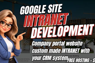 create secure google sites intranet, company portal website with your CRM