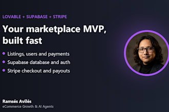 build your marketplace mvp with lovable, supabase and stripe