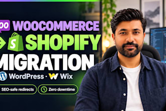 migrate woocommerce, wordpress or wix to shopify