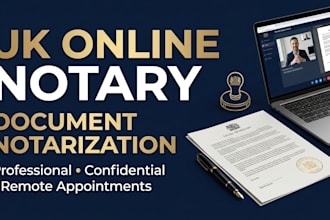 provide UK online notary and document notarization services