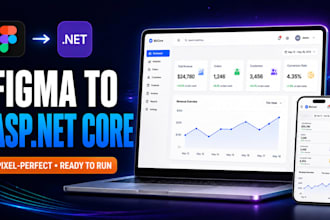convert figma to asp net core razor pages or blazor