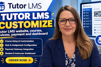 customize tutor lms website courses learndash elearning website wordpress lms