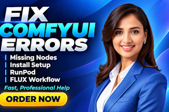 fix comfyui errors, missing nodes, install setup and runpod flux workflow
