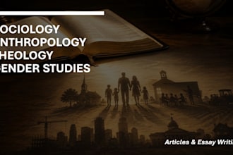 do sociology, anthropology, theology and gender studies articles