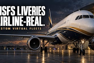 create a custom livery design, msfs 2024 airplane livery in 3 days