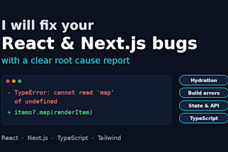 fix your react or next bugs with a clear root cause report
