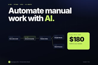 build an ai agent or n8n workflow automation tested on your real data