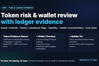 review xrpl token risks and wallet settings with ledger evidence