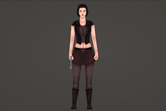 make a custom psx style, ps1, ps2,3d character for your retro indie game, y2k