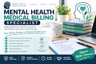 handle mental health claim submission, payment posting