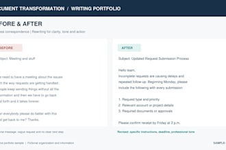 rewrite and professionally format your business documents
