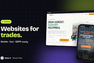 build a german website for your trades or craft business