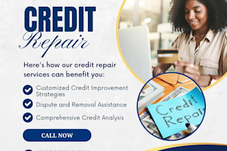 design tax flyers, credit repair flyers and financial business ads in 24hrs