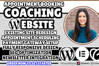 build a wordpress booking website for coaches and coaching business