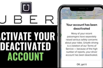 reactivate deactivated uber, amazon flex, uber eat account
