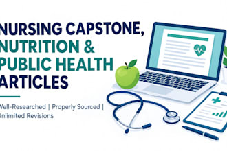 write nursing capstone, nutrition, public health, healthcare articles