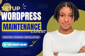 set up wordpress hosting, connect your domain and install wordpress