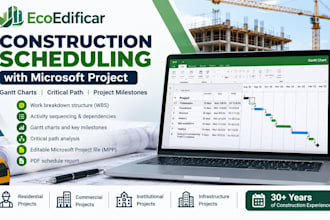 create a professional construction schedule using ms project