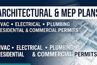 architecture mep plan hvac electrical plumbing for residential commercial permit