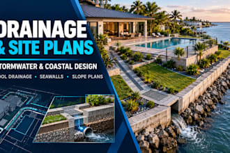 prepare drainage, stormwater, pool, seawall and slope plans