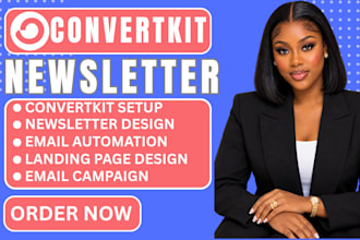 setup convertkit newsletter email sequence kit landing page email automation
