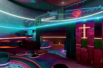 create 3d environment art, vrchat world, 3d game environment and metaverse space