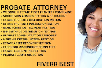 handle inheritance distribution petitions,probate objections and estate recovery