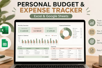 create a personal budget and expense tracker in excel or google sheets