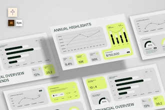 design modern annual report, company profile, sustainability report presentation