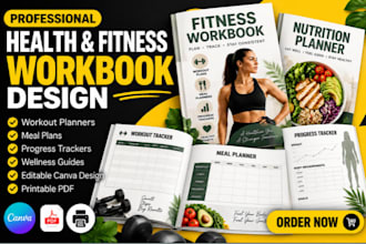 design health and fitness workbooks workout planners and wellness guides