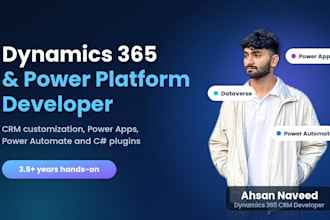 customize dynamics 365 CRM, build power apps and power automate