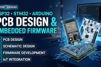 design esp32 stm32 arduino pcb and embedded firmware