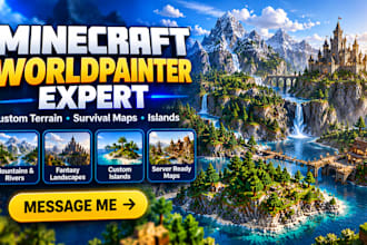 create minecraft worldpainter terrain, survival maps and islands